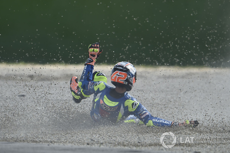 Alex Rins, Team Suzuki MotoGP crash