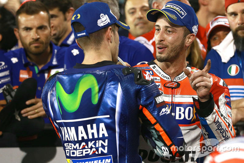 1. Maverick Viñales, Yamaha Factory Racing; 2. Andrea Dovizioso, Ducati Team