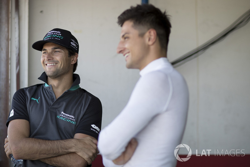 Nelson Piquet Jr., Panasonic Jaguar Racing, Mitch Evans, Panasonic Jaguar Racing