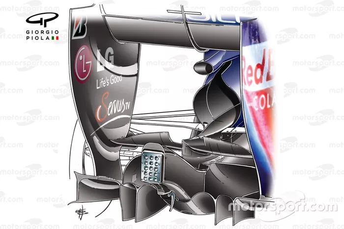 Detalhe da traseira da Red Bull RB6