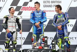 Podium: Sieger Maverick Viñales, Team Suzuki MotoGP; 2. Cal Crutchlow, Team LCR, Honda; 3. Valentino