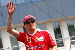 Kimi Raikkonen, Ferrari on the drivers parade