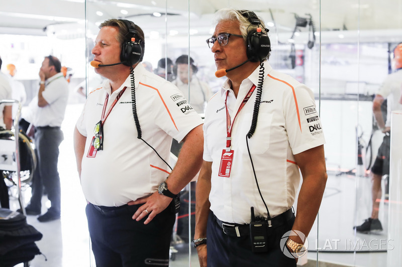 Zak Brown, McLaren Racing CEO with Michael Latifi, Investor, McLaren