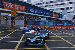 Antonio Felix Da Costa, Andretti Formula E, leads Sam Bird, DS Virgin Racing