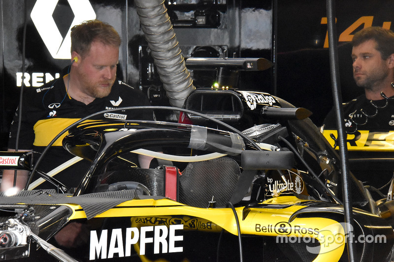 Retrovisores montados en el Halo del Renault Sport F1 Team RS 18