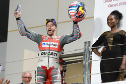 Podium: Race winner Andrea Dovizioso, Ducati Team