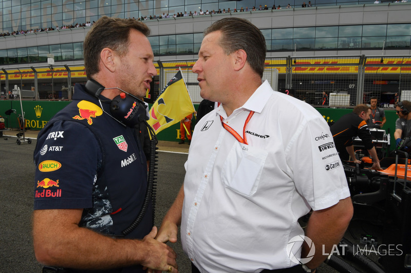 Christian Horner, Red Bull Racing Team Principal and Zak Brown, McLaren Executive Director