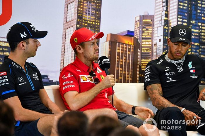 Nicholas Latifi, Williams Racing, Sebastian Vettel, Ferrari y Lewis Hamilton, Mercedes-AMG Petronas F1