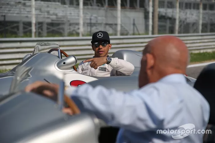 Lewis Hamilton et Sir Stirling Moss à Monza