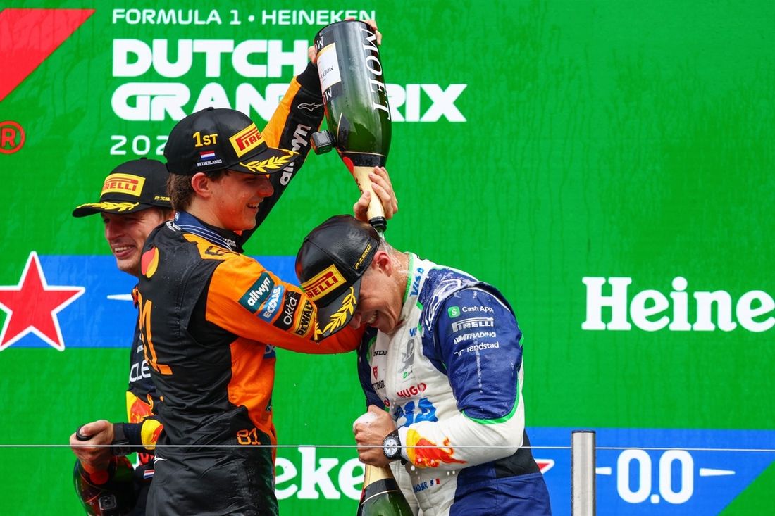 Oscar Piastri, McLaren, Isack Hadjar, Racing Bulls Team