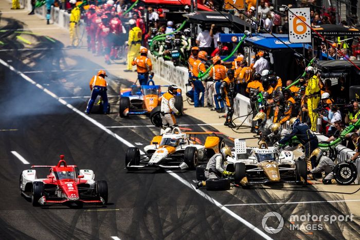 Marcus Ericsson, Chip Ganassi Racing Honda, Felix Rosenqvist, Arrow McLaren Chevrolet, Rinus VeeKay, Ed Carpenter Racing Chevrolet