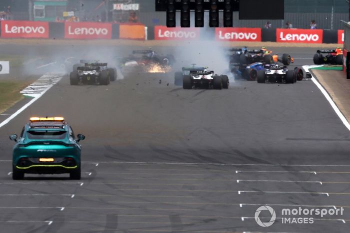 Choque en la arrancada 