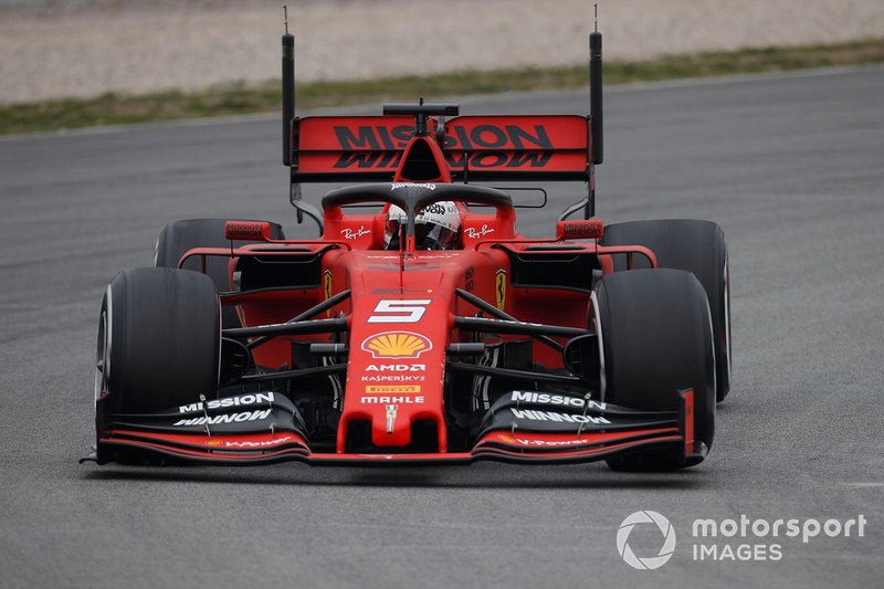 Sebastian Vettel, Ferrari SF90 con sensori aerodinamici