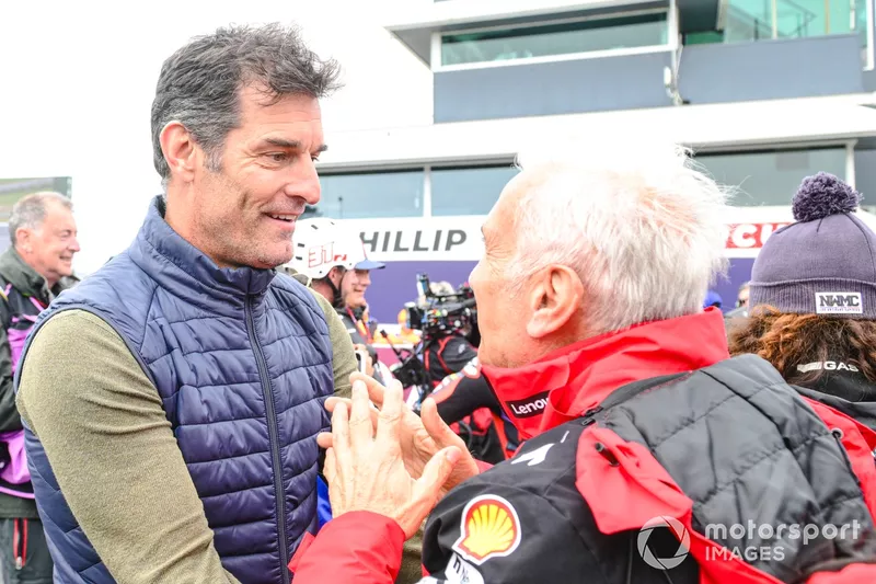 Mark Webber,F1 Driver,  Davide Tardozzi, Team manager Ducati Team