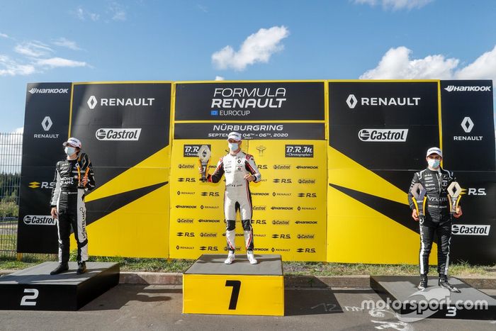 Podio: Victor Martins, Lorenzo Colombo y David Vidales