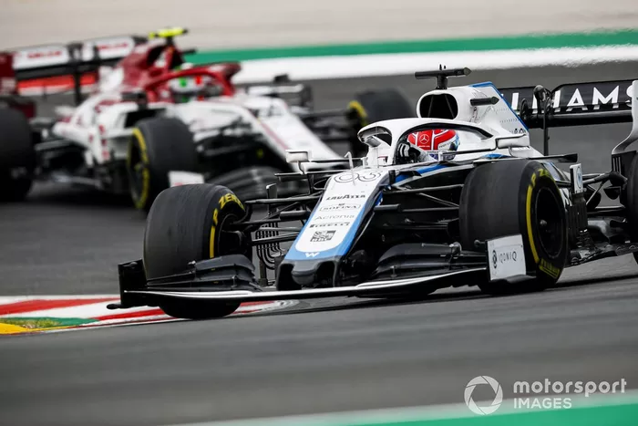 George Russell, Williams FW43, Antonio Giovinazzi, Alfa Romeo Racing C39