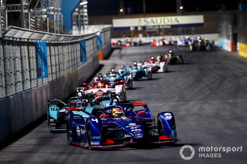 Robin Frijns, Envision Virgin Racing, Audi e-tron FE07 Sam Bird, Jaguar Racing, Jaguar I-Type 5 