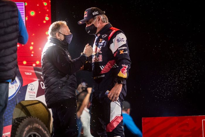 #300 X-Raid Mini JCW Team: Carlos Sainz, Jean Todt, President, FIA