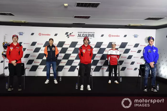 Jack Miller, Ducati Team, Raul Fernandez, Francesco Bagnaia, Ducati Team, Sergio Garcia, Joan Mir, Team Suzuki MotoGP