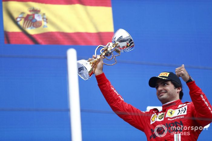 Podio: tercer lugar Carlos Sainz Jr., Ferrari