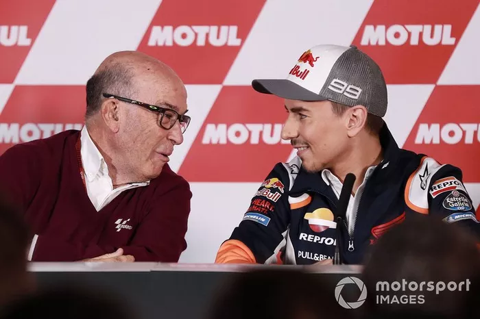 Carmelo Ezpeleta, CEO Dorna Sports, Jorge Lorenzo, Repsol Honda Team