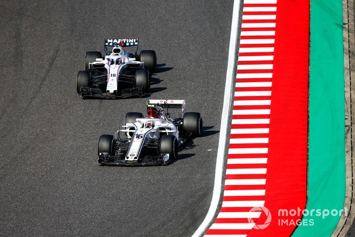 Charles Leclerc, Sauber C37,  Lance Stroll, Williams FW41 