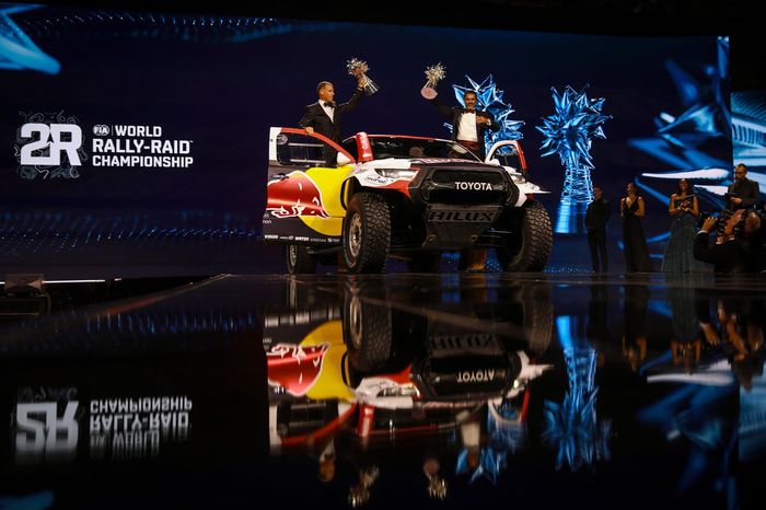 Mathieu Baumel, Nasser Al-Attiyah, Campeón del Campeonato del Mundo FIA de Rally-Raid 