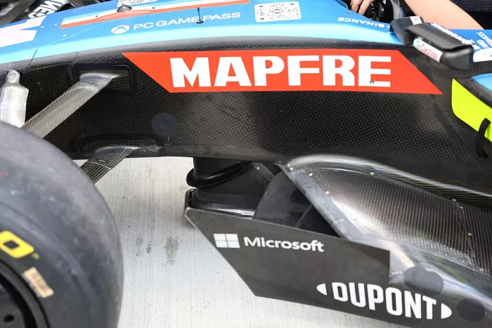 Detail sidepods Alpine A522