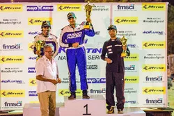 Podium celebration