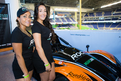 Lovely Race of Champions girls with the Radical car that will participate in the 2017 Race of Champions in Miami at the Marlins Park