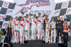 Podium: race winners Kelvin van der Linde, Pierre Kaffer, Markus Winkelhock, Team Magnus, second place Connor de Phillippi, Christopher Mies, Christopher Haase, Land-Motorsport, third place Alvaro Parente, Bryan Sellers, Ben Barnicoat, K-Pax Racing