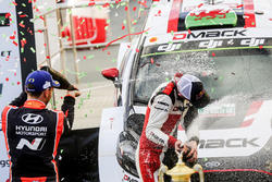 Yarış galibi Elfyn Evans, Daniel Barritt, Ford Fiesta WRC, M-Sport
