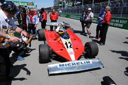 Jacques Villeneuve, pilote la Ferrari 312T3 de son père, vainqueur du GP du Canada 1978