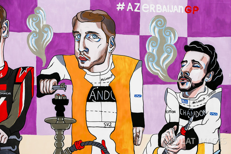 Шарж: гонщики McLaren Стоффель Вандорн и Фернандо Алонсо