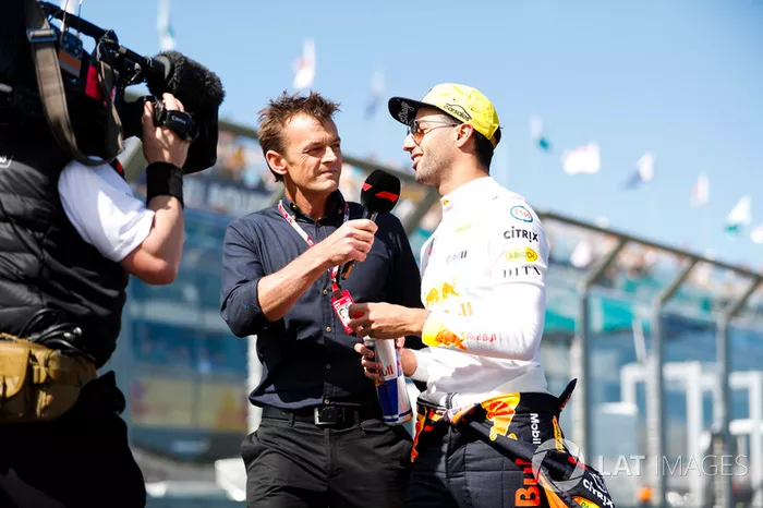 Daniel Ricciardo, Red Bull Racing,en el desfile de pilotos