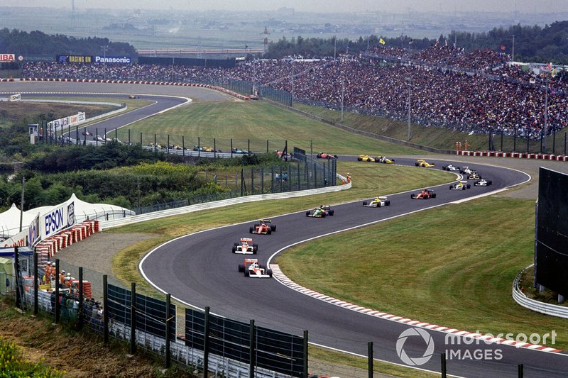 Alain Prost, McLaren, Ayrton Senna, McLaren, al GP del Giappone del 1989