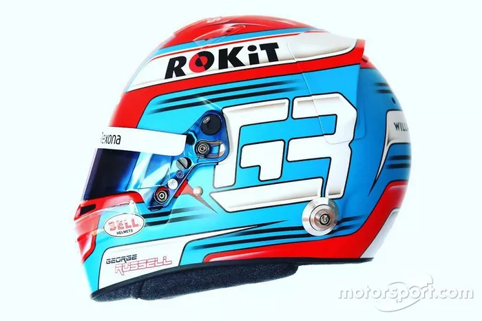 Il casco di George Russell, Williams 