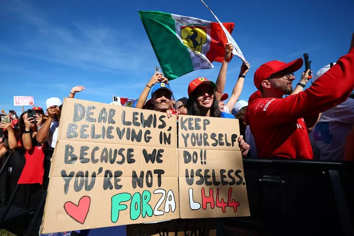 Fans of Lewis Hamilton, Ferrari
