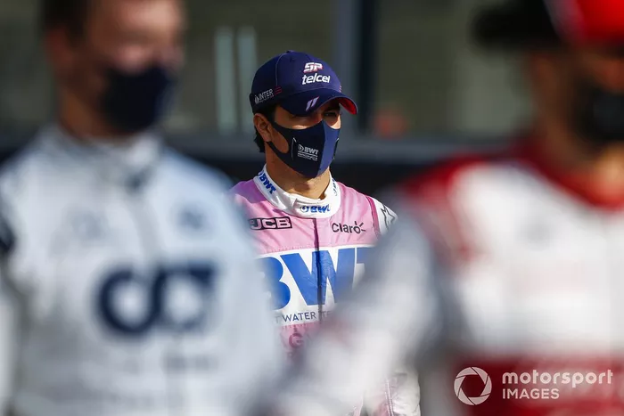 Sergio Pérez, Racing Point durante la foto de grupo de los pilotos al final de la temporada