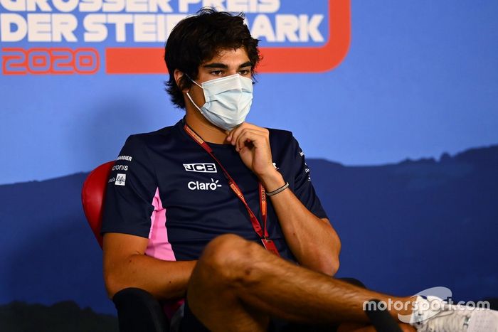 Lance Stroll, Racing Point en la conferencia de prensa