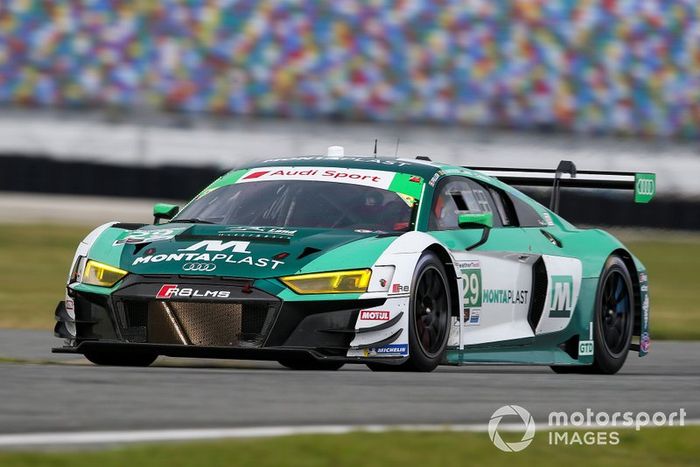 #29 Montaplast by Land Motorsport Audi R8 LMS GT3, GTD: Daniel Morad, Dries Vanthoor, Christopher Mies, Ricardo Feller