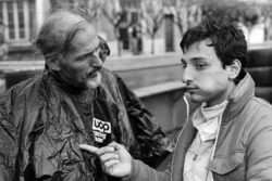 Riccardo Patrese, Shadow, parla con Don Nichols, proprietario del Team Shadow