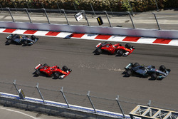 Valtteri Bottas, Mercedes AMG F1 W08, Sebastian Vettel, Ferrari SF70H, Kimi Raikkonen, Ferrari SF70H