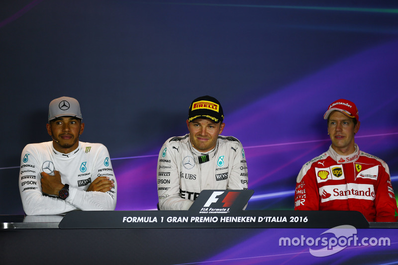 Lewis Hamilton, Mercedes AMG F1 W07, Nico Rosberg, Mercedes AMG Petronas F1 W07 and Sebastian Vettel