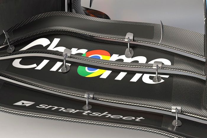 McLaren MCL60, detalle alerón delantero