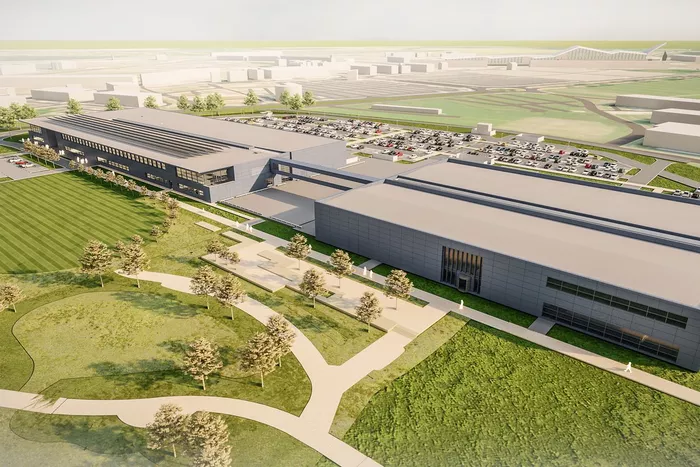 Render de la fábrica de Aston Martin en Silverstone