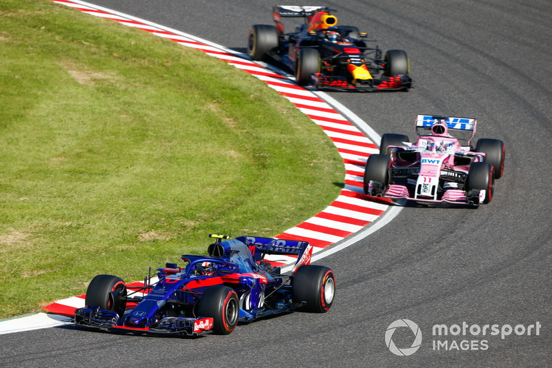 П'єр Гаслі, Scuderia Toro Rosso STR13, Серхіо Перес, Racing Point Force India VJM11, Даніель Ріккардо, Red Bull Racing RB14