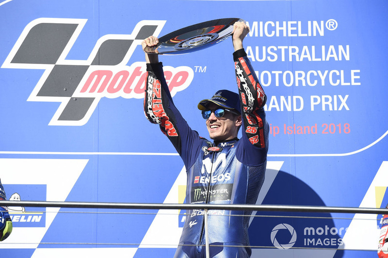 Podium: race winner Maverick Viñales, Yamaha Factory Racing