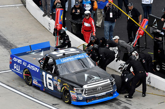Brett Moffitt, Hattori Racing Enterprises, Toyota Tundra AW N.C. / AISIN GROUP, makes a pit stop