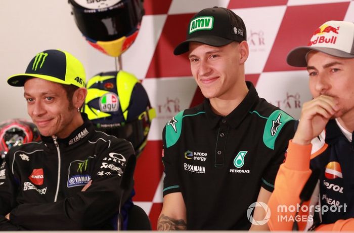 Valentino Rossi, Yamaha Factory Racing, Fabio Quartararo, Petronas Yamaha SRT, Jorge Lorenzo, Repsol Honda Team